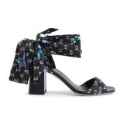 Dee Ocleppo Silk Printed Heeled Sandal Multicolor, Dam