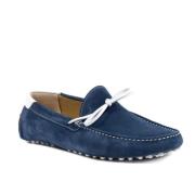 Dee Ocleppo Italiensk Handstitched Mocka Loafer Gummisula Blue, Herr