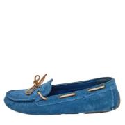 Bottega Veneta Vintage Pre-owned Mocka lgskor Blue, Dam