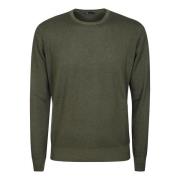 Hindustrie Kashmirblandad Crewneck Sweater Green, Herr