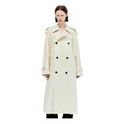 Burberry Klassisk Gabardine Trench Coat Beige, Dam