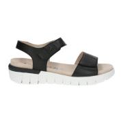 Caprice Svart Nappa Casual Öppna Sandaler Black, Dam