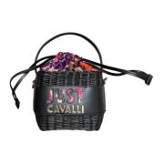 Just Cavalli Glamour Handväska med Kontrastlogo Black, Unisex