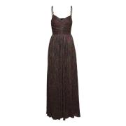 Just Cavalli Färgglad lurex lång klänning med V-ringning Multicolor, D...