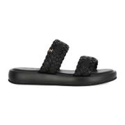 Mexx Svarta platta sandaler för kvinnor Black, Dam