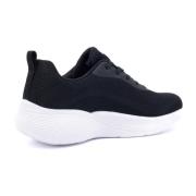 Skechers Svarta Mesh Sneakers med Vadderad Sula Black, Dam