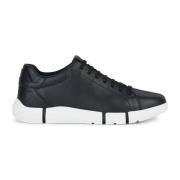 Geox Svarta Sneakers för Män Black, Herr