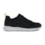 Geox Svarta Sanzio Sneakers för Män Black, Herr