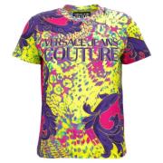 Versace Jeans Couture Animalier Print Bomull T-shirt Multicolor, Dam