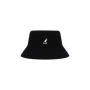 Kangol Svart Ullblandad Halsduk med Broderad Logotyp Black, Herr