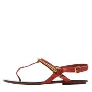 Gucci Vintage Pre-owned Laeder sandaler Red, Dam