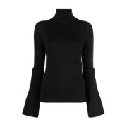 Joseph Svart Silk Stretch Casual Sweatshirt Black, Dam