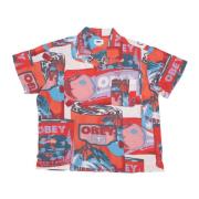 Obey Fruit Cans Woven Lily White T-shirt Multicolor, Herr