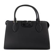 Valentino Garavani Grained Leather VLogo Handväska Black, Dam