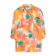 Martine Rose Boxy Hawaiian Skjorta med Tryck Multicolor, Herr