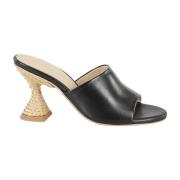 Paloma Barceló Heeled Mules Black, Dam