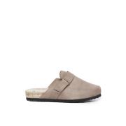 Manebí Premium Suede Sandaler i Coco Brown Beige, Dam