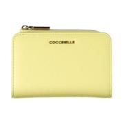Coccinelle Gul läderplånbok med myntfack Yellow, Dam