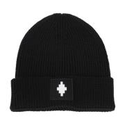 Marcelo Burlon Patch Beanie Mössa Black, Unisex