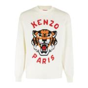 Kenzo Randig tröja för en stilren look White, Herr