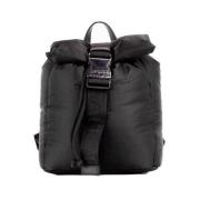 Versace Puffy Nylon Safety Buckle Backpack Black, Dam