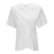 Victoria Beckham Samlad Fram T-shirt White, Dam