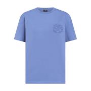 Etro Blå Blommig Crew-neck T-shirt Blue, Dam
