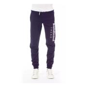 Baldinini Lila Fleece Sportbyxor med Logo Purple, Herr