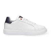 Peuterey Vit - Blå Läder Sneakers White, Herr
