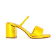 Fabio Rusconi Gul Guld Nappa Läder Sandal Yellow, Dam