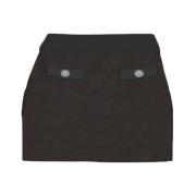 MC2 Saint Barth Kort kjol med framfickor Black, Dam