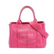 Prada Vintage Pre-owned Canvas prada-vskor Pink, Dam