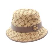 Gucci Vintage Pre-owned Tyg hattar-och-kepsar Beige, Dam