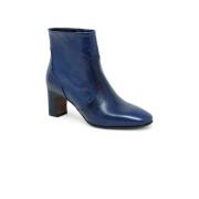 Mara Bini Blå Läder Ankelboots Ss24 Blue, Dam