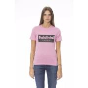 Baldinini Trendig Rosa Bomulls T-shirt Multicolor, Dam