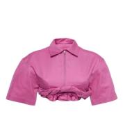 Jacquemus Pre-owned Pre-owned Bomull toppar Pink, Dam