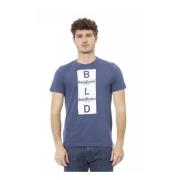 Baldinini Blå bomulls-T-shirt Blue, Herr