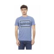 Baldinini Ljusblå Trend T-shirt med Fronttryck Blue, Herr
