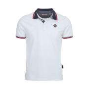 Schott NYC Reguljär Logo Patchad Bomullspolo White, Herr