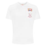 MC2 Saint Barth Herr Bomull T-shirt Hjärttryck White, Herr