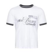 ERL Vintage Make Believe Grafisk T-shirt White, Herr