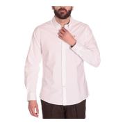 Barbour Vit Button Down Skjorta Pink, Herr