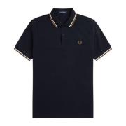 Fred Perry Slim Fit Twin Tipped Polo Blue, Herr