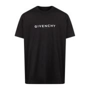 Givenchy Svart Ribbad Crew-Neck T-shirt Black, Herr