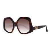 Max Mara Brun Gradient Fyrkantiga Solglasögon Kvinnor Brown, Dam