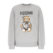 Moschino Stilren Sweatshirt för Män och Kvinnor Gray, Dam