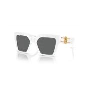 Versace Modiga fyrkantiga solglasögon White, Dam