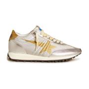 Golden Goose Silver Glitter Sneakers med Guldstjärna Multicolor, Dam
