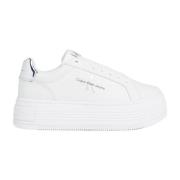 Calvin Klein Jeans Bright White-Silver Sneakers White, Dam