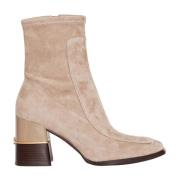 Tory Burch Beige Mocka Ankelboots Beige, Dam